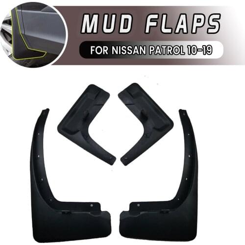 Car Front Rear Car Mudguards Fender Flares Mud Guard Flap Anti Splash Mudflaps Soft Good Tenacity For NISSAN PATROL 2010-2019