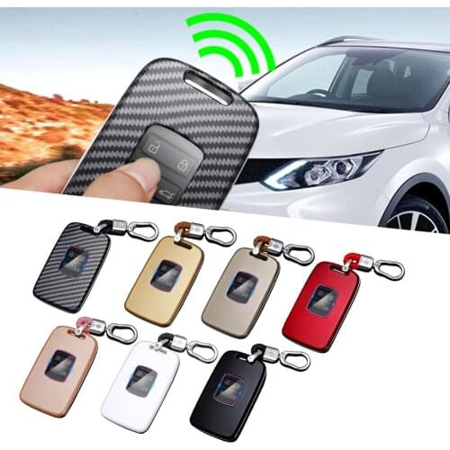 Car Smart Key Fob Case Cover Protective Shell for Renault Megane Kadjar Koleos 2017 2018 2019 Carbon Fiber ABS Plastic