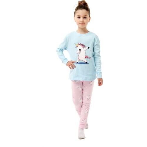 Baby Long Sleeve Pijama Girls Unicorn Homewear Children Clothing Set Boys Cartoon Sleepwear Kids Super Hero Pajamas
