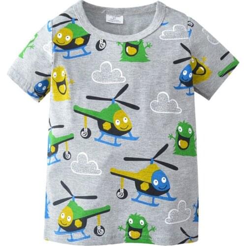 Funnygame Toddler Summer T shirts Cartoon Printed New 2020 Baby Cotton Clothing Casual Tees Tops Boys T shirts