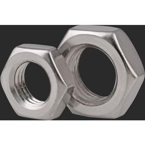 DIN439 304 Stainless Steel Fine Tooth/Thread Hex Nuts Thin Hexagonal Nut M6 M8 M10 M12 M14 M16 M18 M20