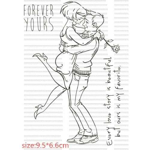 Hug Transparent Silicone Rubber Stamp And Metal Die Sheet Cling Scrapbooking DIY Cute Pattern Photo Album