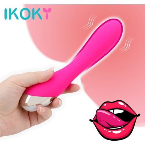 IKOKY Dildo Vibrator Sex Toys For Women G Spot Magic Wand Female Masturbation USB Rechargeable Clitoris Stimulator AV Stick