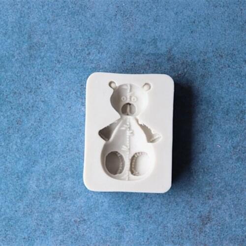 Liquid Invert Sugar Silicone Mold Lovely Bear Cake Cup Cake Shaped Chocolate Cake Decoration Mold A693