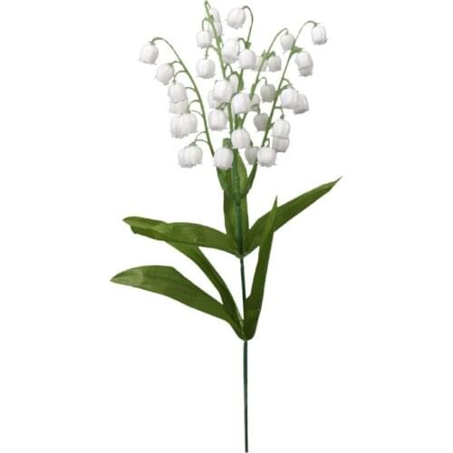 Artificial Lily Fake Flowers Festival Supplies 35cm 5 Forks Outdoor Quality Garden 35 Cm Plastic Party Real Touch False Plants
