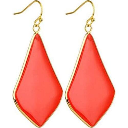 KFT Wholesale Light Yellow Gold Color Womens Stone Crystal Dangle Drop Earrings Ear Hook Stone Earring For Women Jewelry