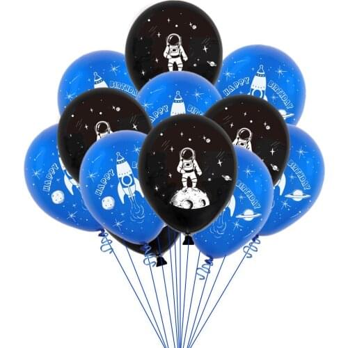 Astronaut Rocket Latex Balloons Solar System Confetti Latex Balloon Outer Space Party Supplies Kids Birthday Party Favors