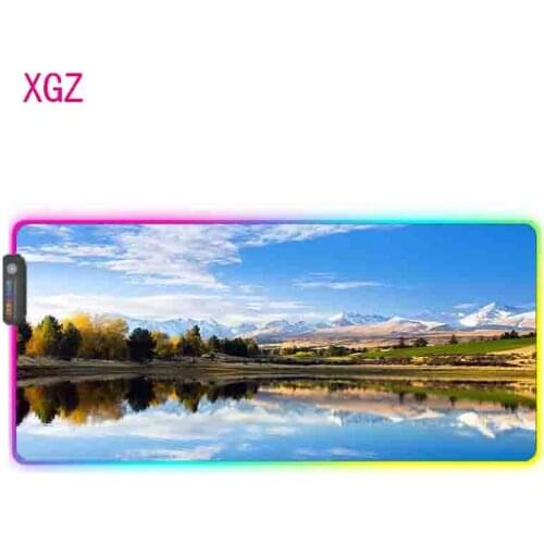 XGZ RGB Lake Scenery Mouse Pad Large Mouse Pad Gamers Lead Computer Mouse Pad Large Mouse Pad with Carpet Table Pad