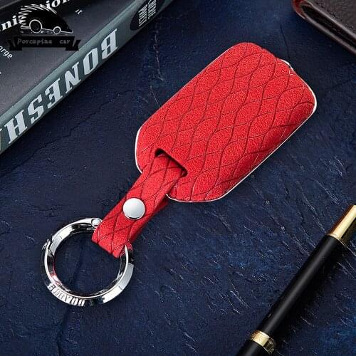 Zinc alloy leather car key case cover for honda accord crider city Vezel Spirior Odyssey Civic Jazz HRV CRV Fit Freed Jade