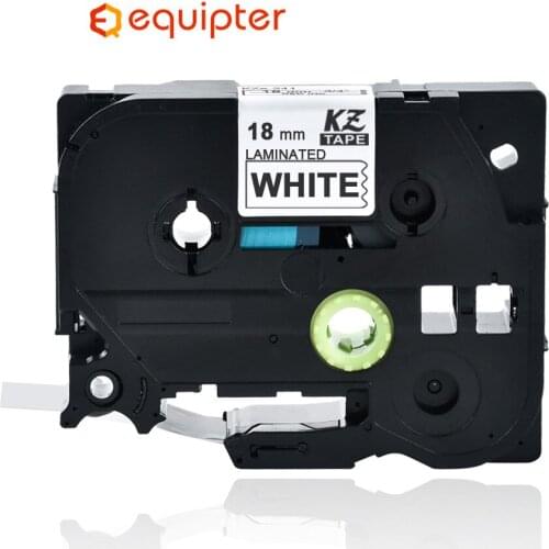 18mm Tze241 black on white label tape Compatible Brother p-touch printers tze tape laminated tze-241 tz-241 tz241 tze241 ribbon