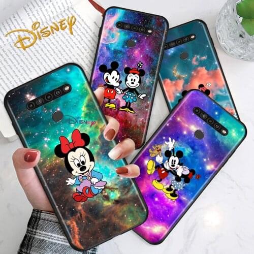 Mickey Minnie colorful for LG G8 G8S G8X V30 V35 V40 V50 V60 ThinQ Q60 K40 K50 K30 K41 K51 K61 K71 K22 Black Phone Case