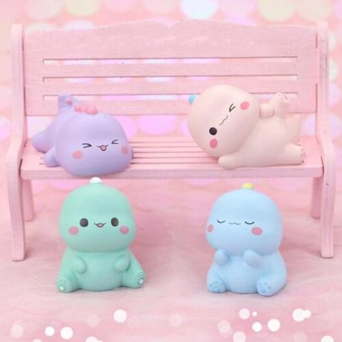 Cartoon Dinosaur Ornaments Creative Doll Decor Resin Cute Dinosaur Shape Doll Display Figurine for Home Car Interior Decor