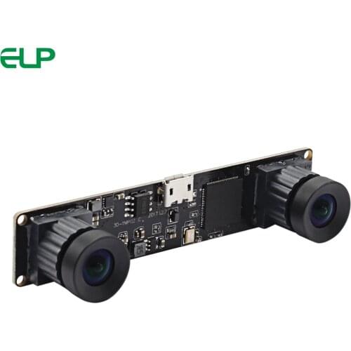 ELP New 3D VR Webcam. OmniVision 1.3MP Dual Lens Synchronous 3D Stereo Camera USB 2.0 With OV9750 Color Image CMOS Sensor
