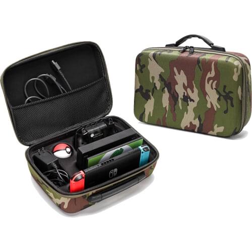 New Camouflage Storage Bag NS Carrying Case for Nintend Switch Nylon EVA Handbag Shockproof for Nintendo Switch Game Accessories