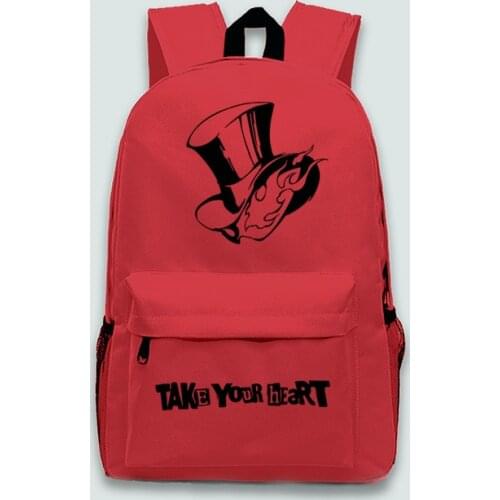 New Persona 5 Cosplay Backpack TAKE YOUR HEART Cartoon Bag Anime canvas Schoolbag