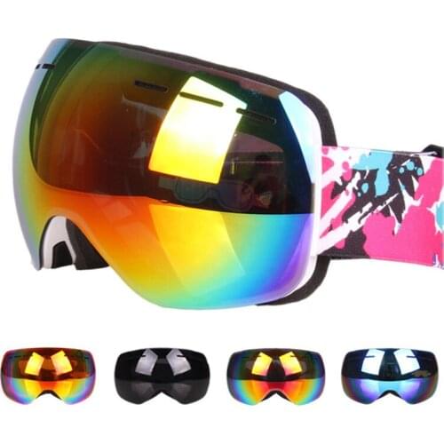Outdoor Snowboard Goggles Vintage Frameless Ski Goggles Mask Double Anti-fog for Men Women Snowboarding Sports Skiing Glasses