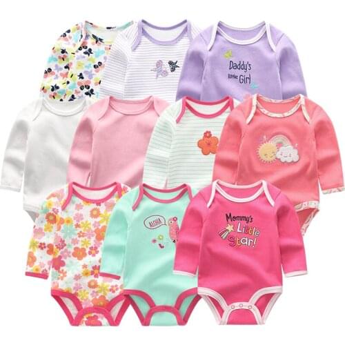 Infant Girl Pajamas Set Baby Boy Sleeper Clothes Newborn Gown Romper Long Sleeve 100% Cotton Toddler Bodysuits Sleepsuit Outfits