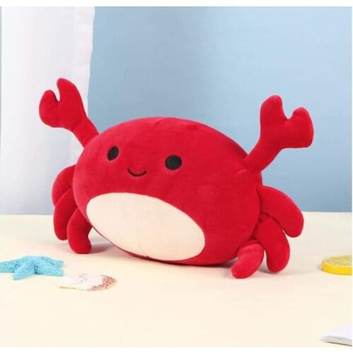 Crab Plush Toy Cute Stuffed Sea Animal Doll Pillow Birthday Gift for Adults Children 20cm
