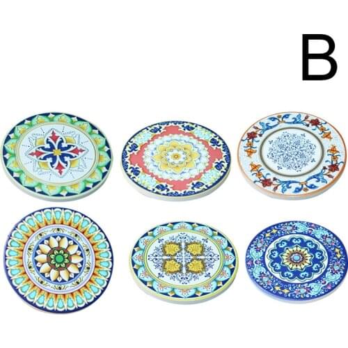 6pcs Premium Design Coasters for Glasses Cups Vases Candles on Your Wood Glass or Stone Dining Table Home Accessories