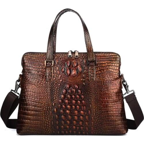 Mens Bag Genuine Leather Mens Shoulder Bags Male Leather Laptop Briefcase Messenger/Crossbody Bags for Men Handbag