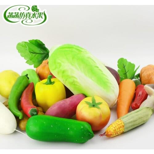 Festive Party Supplies Artificial Decorations Bubble Simulation Pepper Cabbage Turnip Tomato Vegetables Decorative Props 9pc/Set