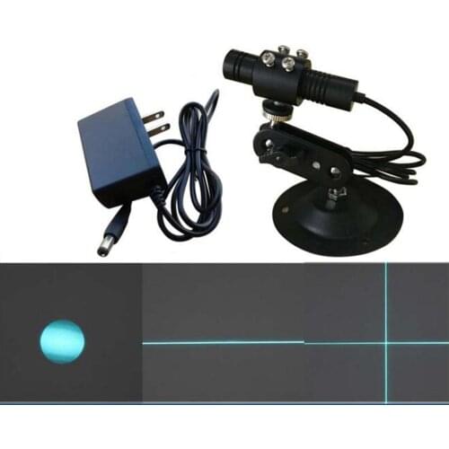 488nm 55mW Adjustable Sky Blue Point Line Cross Laser Module With Power Supply