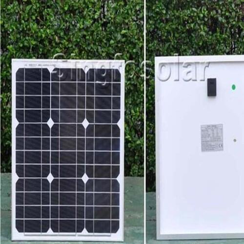 Panneau Solaire 12v 40w Monocrstalline Solar Battery Car Solar Charger Caravana Camping Yachts And Boats LED Lamp Light