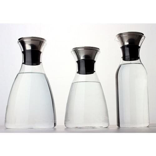 Glass Bottle Coffee Pot Teapot Tumbler Water Kettle Transparent Cutlery Heatproof Anti-explosion Bottle Milk Pot Juice Pot 1pcs