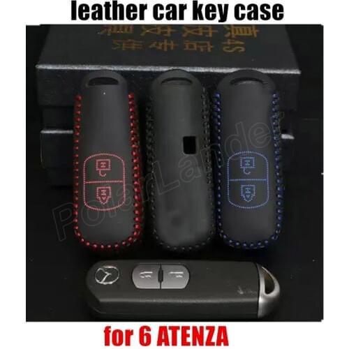 Only Red fit for MAZDA CX NEW5 AXELA 6 ATENZA car key case genuine quality leather hand sewing car key cover DIY car styling