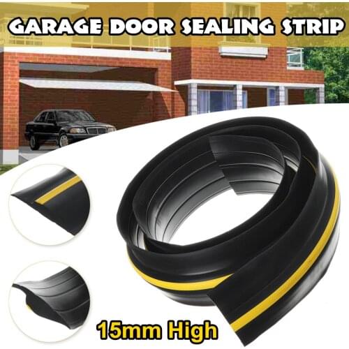 1.5-2.7M Garage Door Bottom Seal Weather Stripping PVC Rubber Seal Strip Electric Door Bottom Seal Water Noise Seal Bumper Strip