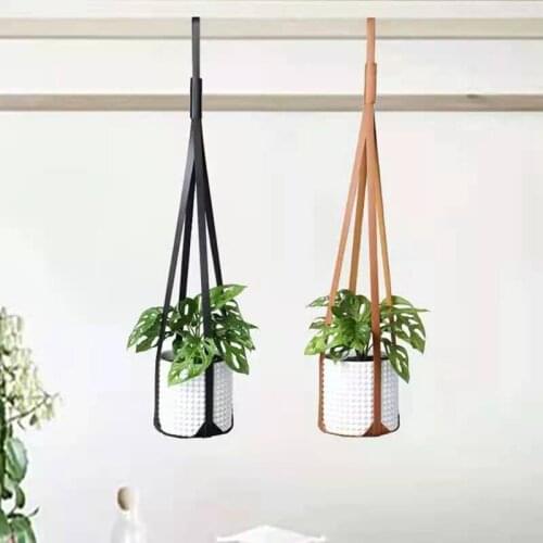High Quality Eather Plant Hanger Hanging Planter Flower Pot Holder Home Decor For Indoor Plants
