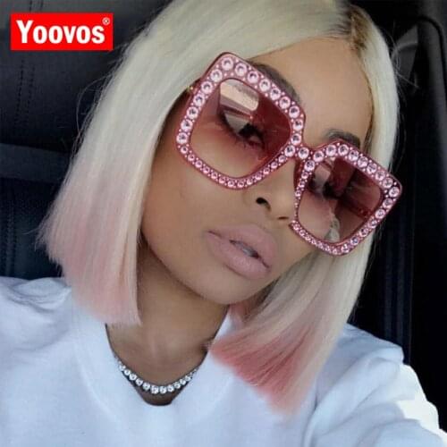 Yoovos 2021 Big Frame Sunglasses Fashion Square Women Brand Designer Oversized Mirror Sun Glasses Lunette De Soleil Femme UV400
