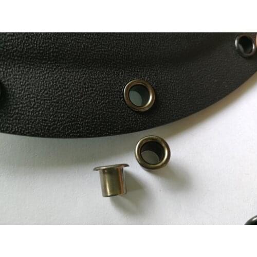 200pcs #8-9-7.9(.267 length under flange x 1/4" outside diameter) Black or Gun-Black brass Eyelets krivets for .08" thick