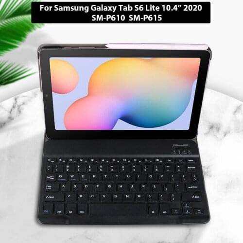 Protective Keyboard Case for Samsung Galaxy Tab S6 Lite 10.4 2020 Bluetooth Keyboard Cover for SM-P610 /P615 Tablet funda capa
