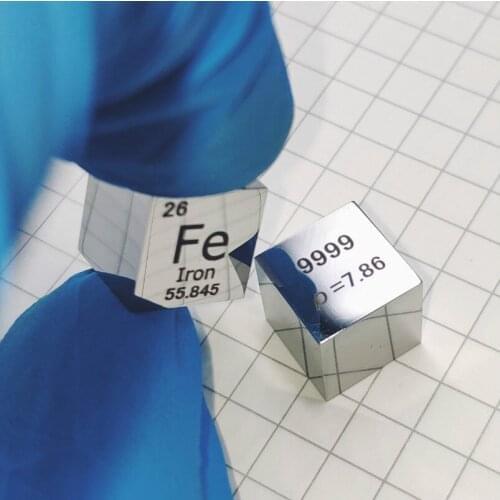 MIRROR POLISHED High Purity 99.99% Iron Fe Metal Element Periodic Table Cube 10mm
