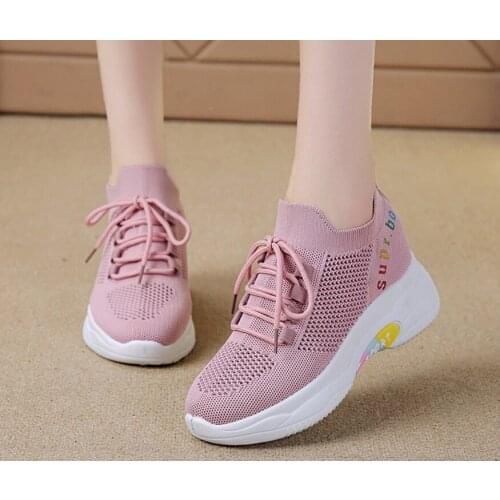 Women Sneakers Summer Fashion Breathable Air Mesh Lace Up Casual Shoes Ladies Flat Platform Comfort Walking Shoes
