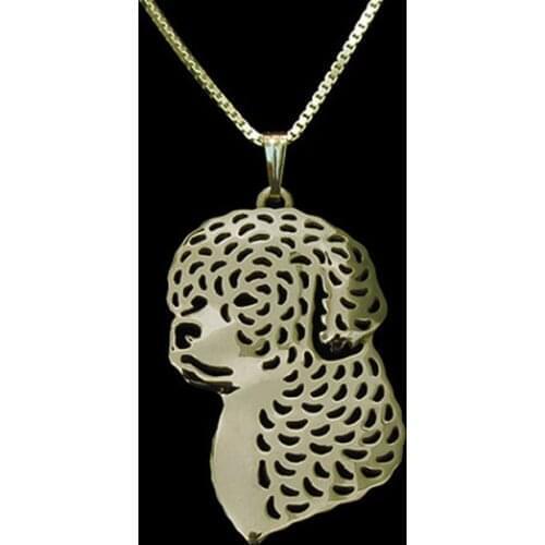 New Unique Romantic Gold Silver Color Portuguese Water Dog Pendant Necklace Hunger Games Necklace Women Best Friend Choker