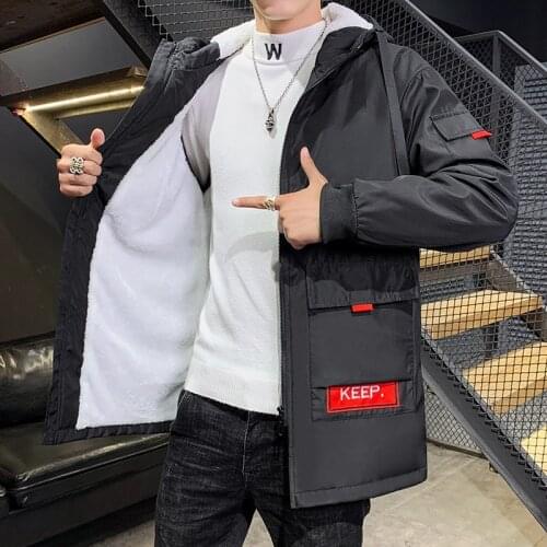 Winter Clothes Fleece Jacket Fleece Trench Coat Long Jacket Fleece Work Jacket Hoodie Jacket Padded Jacket for Men Windbreaker