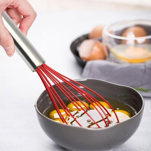 1PC 10 inch Stainless Steel Balloon Whisk Manual Egg Beater Mixer Kitchen Baking Utensil Milk Cream Butter Whisk Mixer