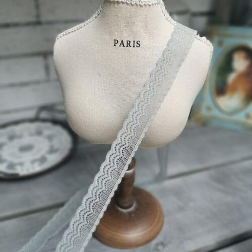 10Meters High Quality Stretch Elastic Ribbon Lace Trim Fabric Embroidered Tape Trimmings for Sewing Bra Underwear Fabric 22cm