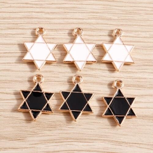 10pcs/lot 12*16mm Enamel Star Charms Pendants for Necklaces Earrings Bracelets Handmade Craft DIY Jewelry Making Findings