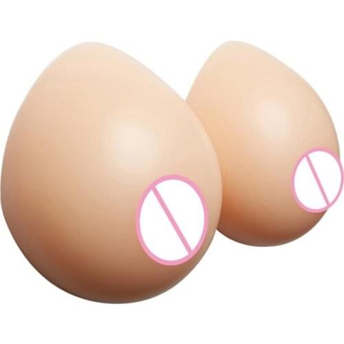 1000g/Pair Artificial Medical Silicone Breast Forms Nude Skin Realistic Fake Breast For Crossdresser Postoperative Chest Caring