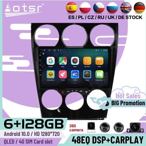 128G Carplay Multimedia Stereo Android 10 Player For Mazda 6 2006 2007 2008 2009 2010 2011 2012 GPS Car Radio Receiver Head Unit
