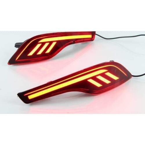 2PCS For Honda CRV CR-V 2017 2018 2019 Multi-function LED Rear Bumper Light Rear Fog Lamp Auto Bulb Brake Light Reflector