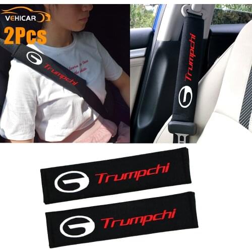 VEHICAR 2PCS Car Seat Belt Cover For Trumpchi Logo Knitting Car Seat Belt Cover Driver Shoulder Protector Vehicle Accessories