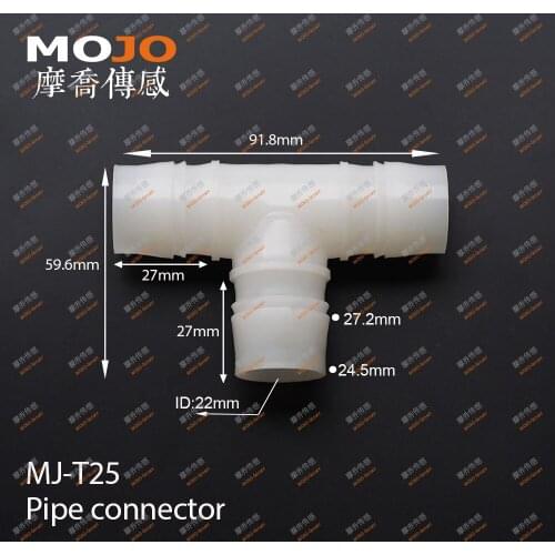 2020 MJ-T25 25mm(1000pcs/lots)Pipe connector TEE type three way Equal diameter length connector