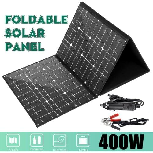 400W Solar Panel 18V DC Cable USB Port Outdoor Portable Battery Charger For Phone Car Yacht RV Lights Charging With Controller