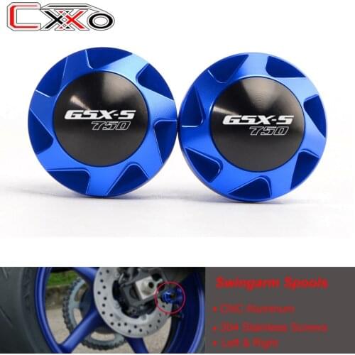 8MM Two products Motorcycle Aluminum Swingarm Spools Slider Stand Screw For SUZUKI GSXS750 1000/1000F gsx-s 750 gsxs 1000/1000f