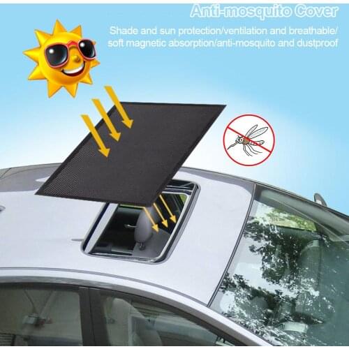 Car Sunroof Cover Magnetic Car Sunroof Foldable Sun Shade Roof Sunscreen Insulation Sun Visor UV Car Roof Cover Car Accessories