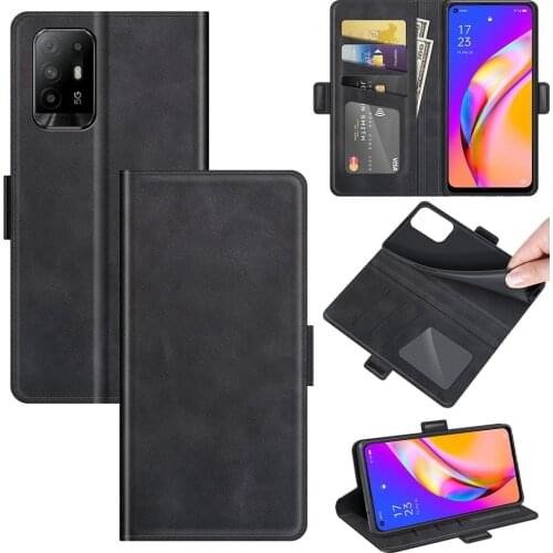 Case For OPPO A94 5G Leather Wallet Flip Cover Vintage Magnet Phone Case For OPPO F19 Pro Plus 5G / OPPO Reno 5Z Coque